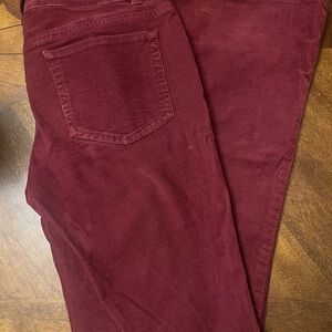 LONDONJEAN Maroon Corduroy Trousers, size 8, Victoria’s Secret